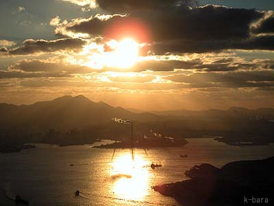 夕日